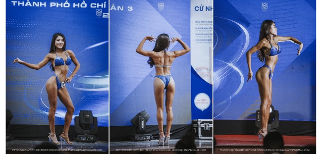 Phần thi đầy tự tin của gymer Võ Minh Thơ tại cuộc thi Men Women Physique Model 2020