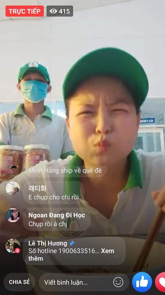 Khô gà Hiếu Hương luôn thu về lượt tương tác khủng