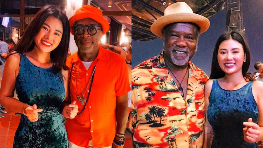 Diễn viên Như Mây và diễn viên Spike Lee trong phim Da 5 Wood