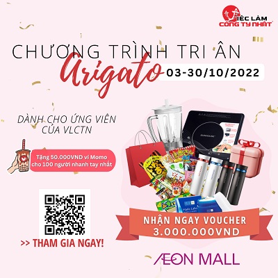 Cách thức tham gia chương trình tri ân dành cho các ứng viên của website Việc làm công ty Nhật