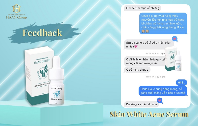 Tinh chất Skin Acne Serum hỗ trợ điều trị mụn hiệu quả cho mọi lứa tuổi 