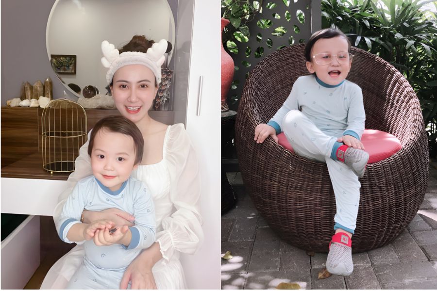 Mẹ xinh đẹp và bé kháu khỉnh